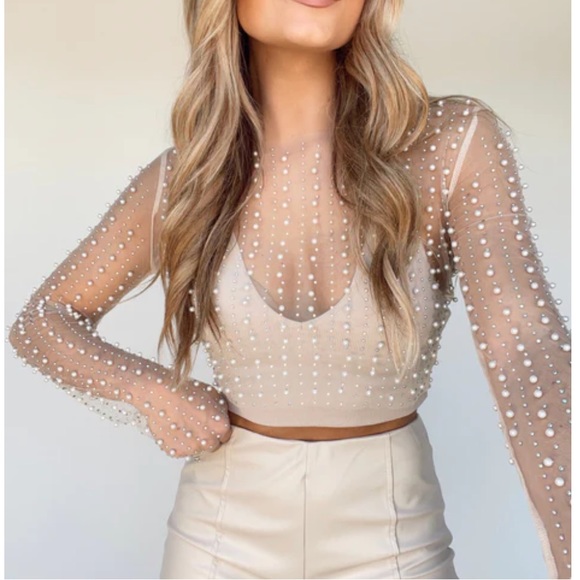 Party Princess Mesh Top Nude Lane 201 - Picture 2 of 3